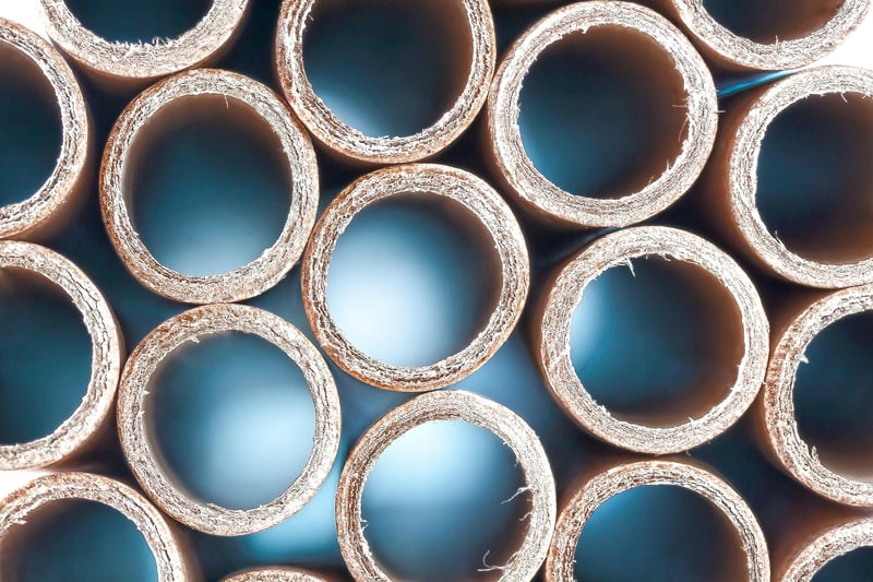 Cardboard tubes for building blocks